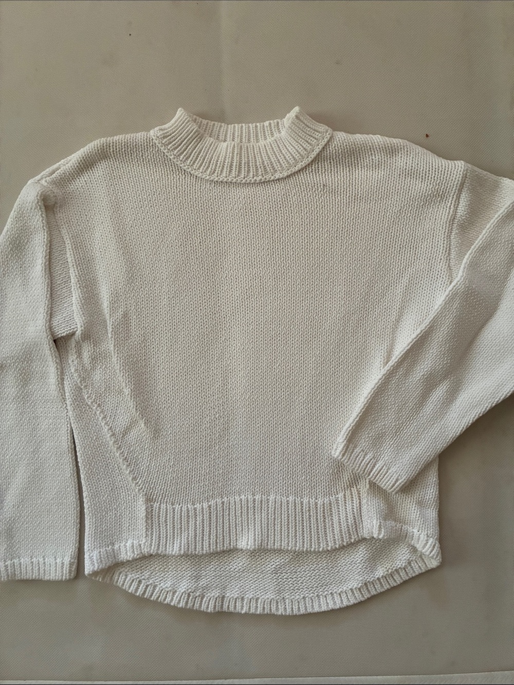 Treasure & Bond Women's Cream Mock Neck Knit Sweater